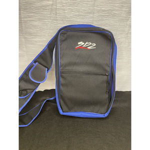 3D2 Black Sling Backpack with Blue Accents